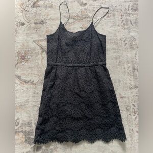 Madewell Black Lace Mini Dress